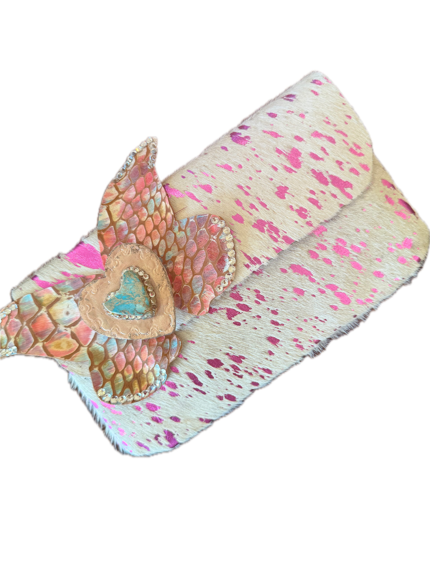 A Rare Bird- Leather Butterfly Clutch