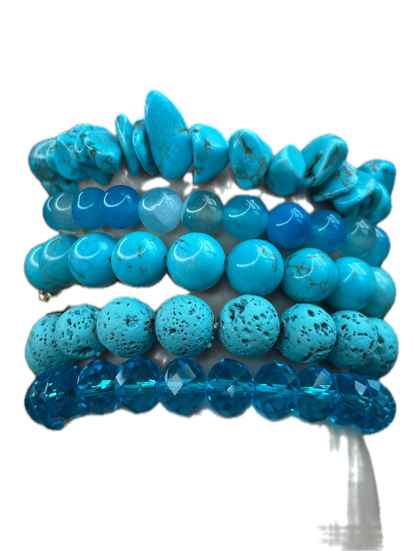 Ocean Blue Turquoise Bracelet Stack