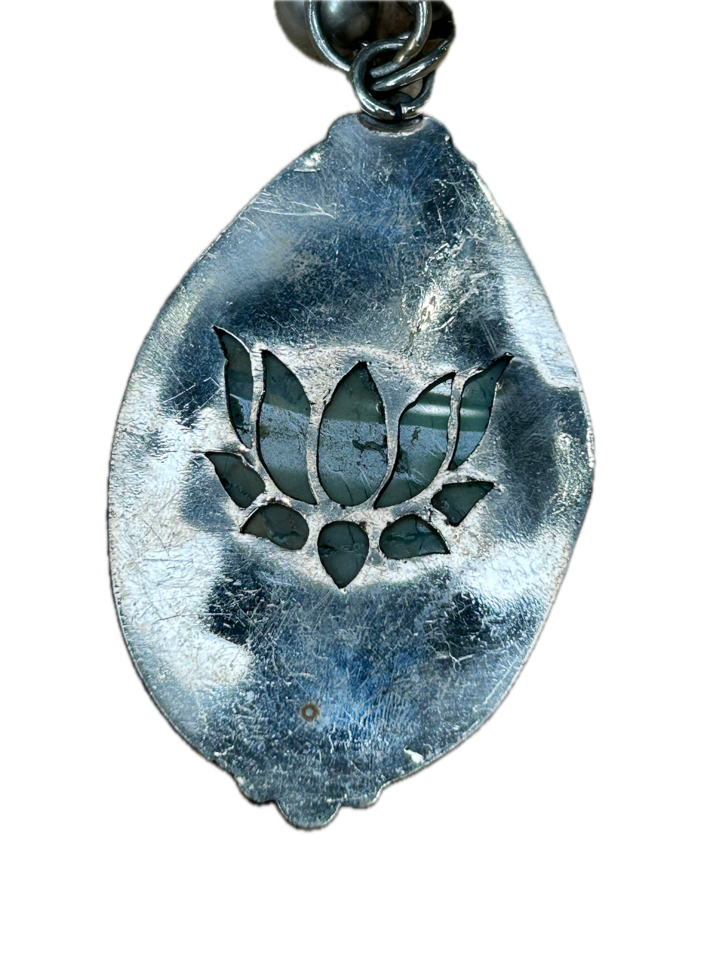 German Silver RIver Opal Necklace