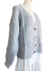 Cable Knit Cardigan (Grey) *Final Sale*