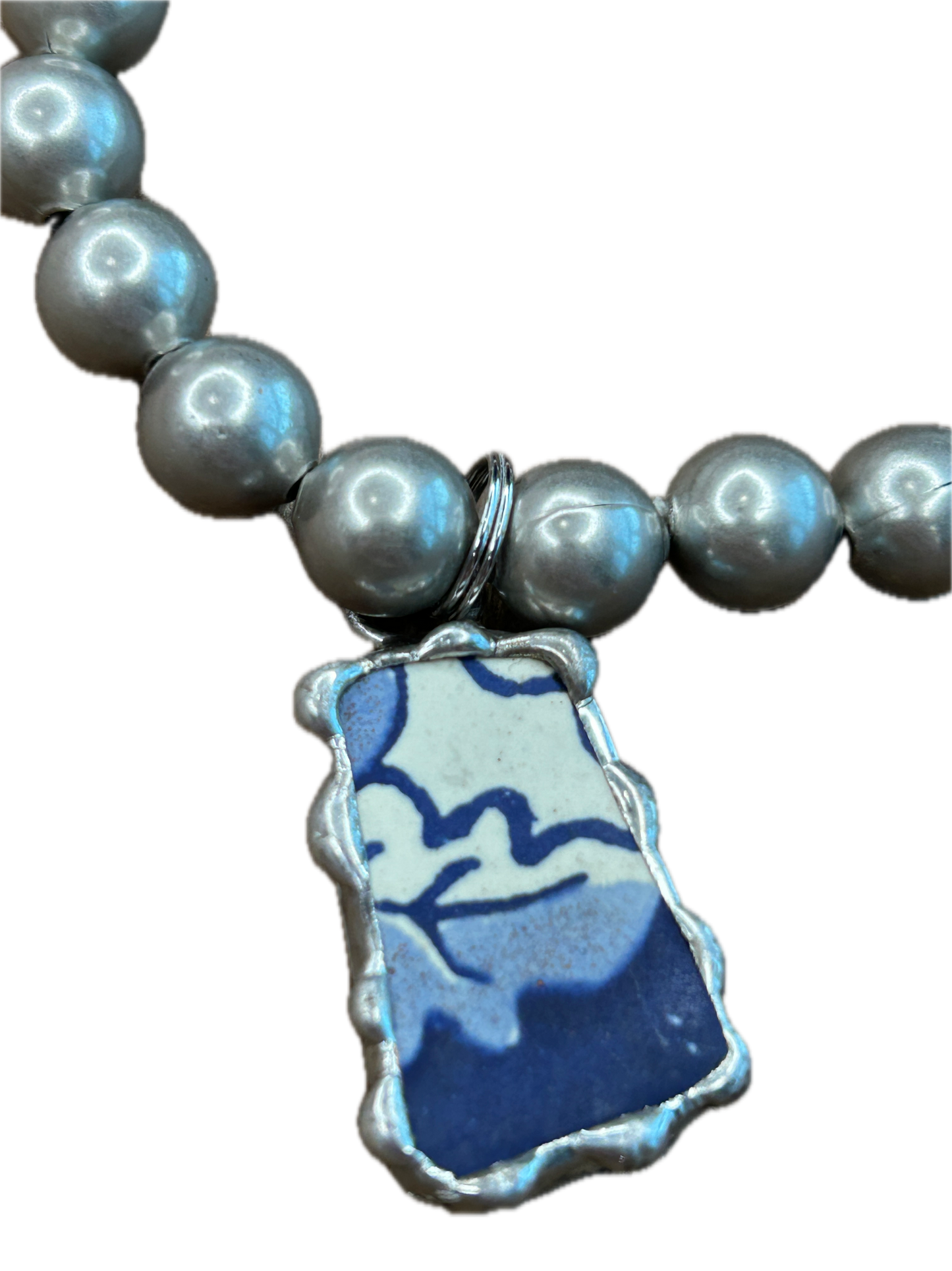 Soldered Clay Charm Bracelet (Blue)