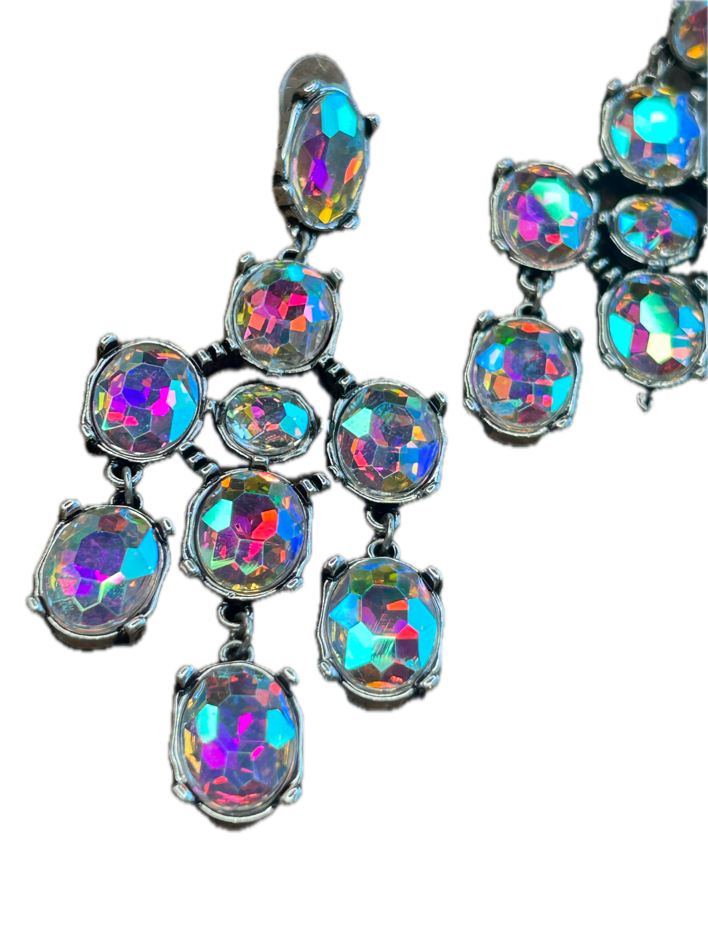 AB Rhinestone Dangle Earrings