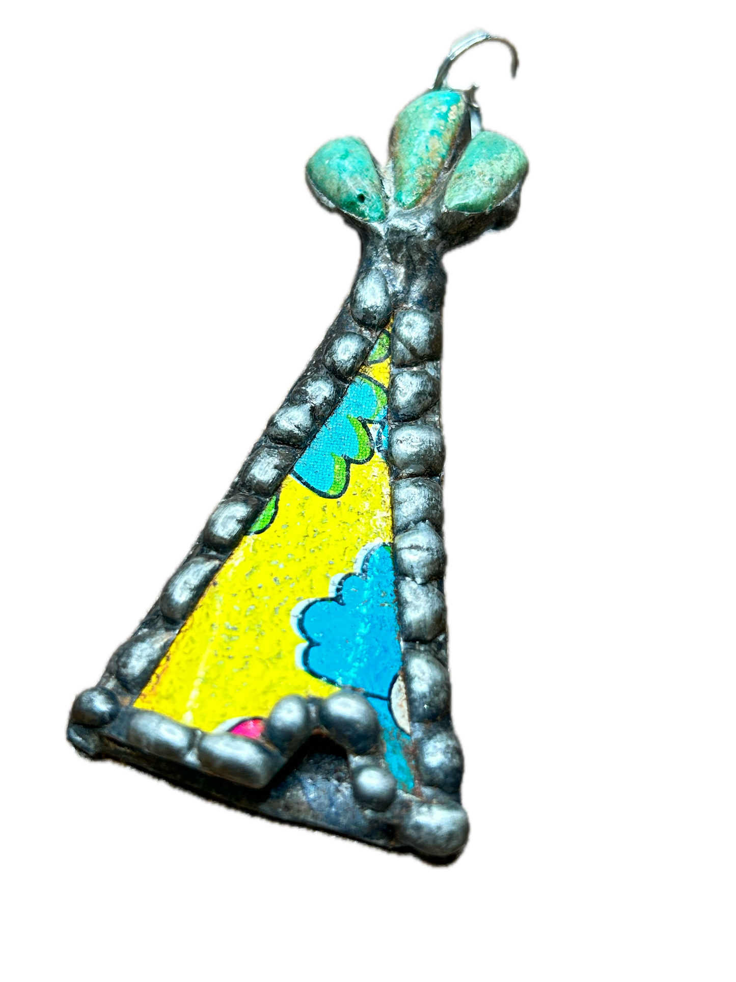 Harley and Maude- Vintage Tin Tee Pee Necklace (C)