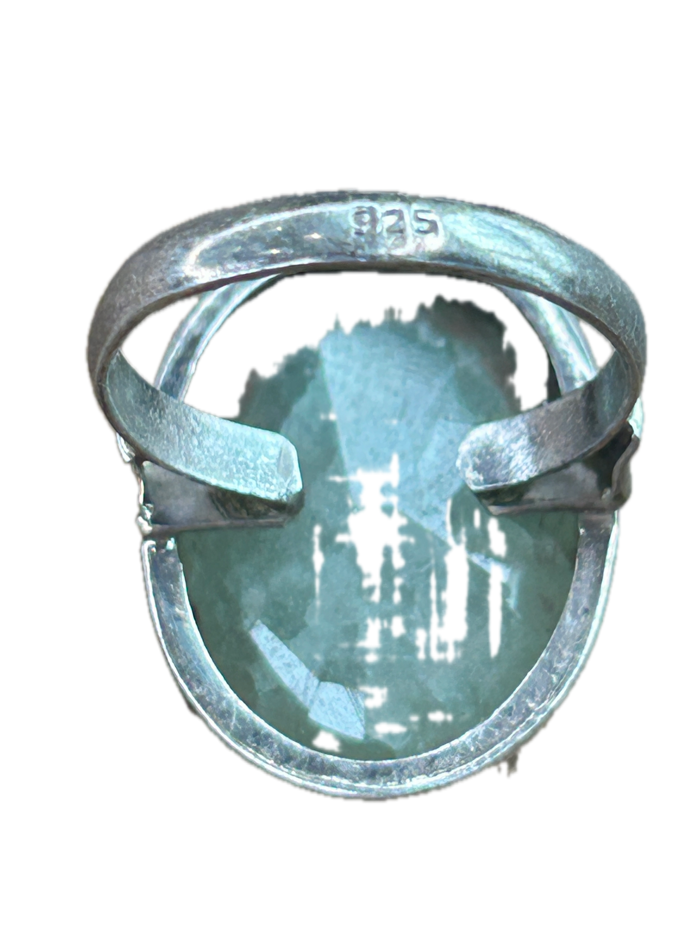 German Silver Dainty Aquamarine Ring