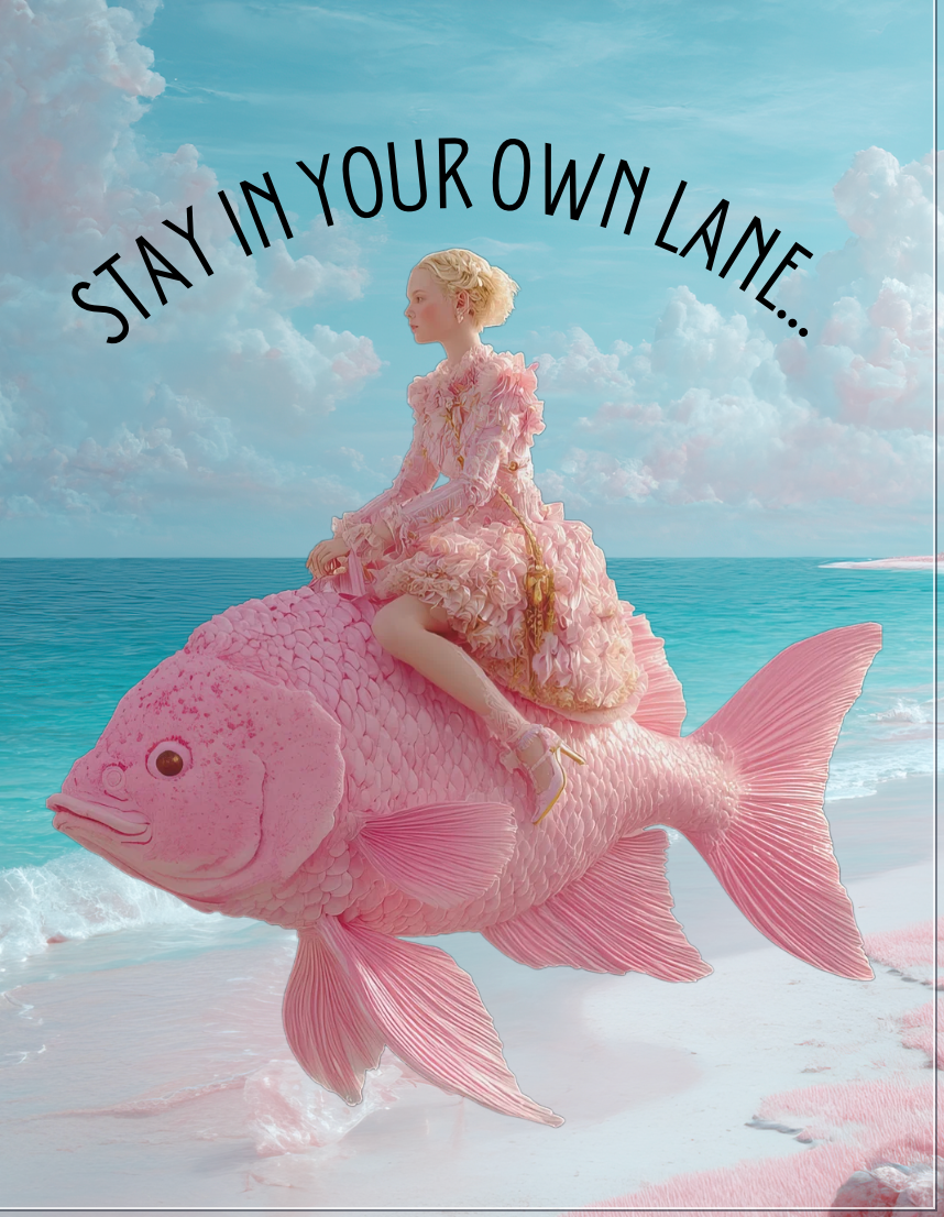 Stay In Your Own Lane T-Shirt (Basic) - Indigo Blue *Final Sale*