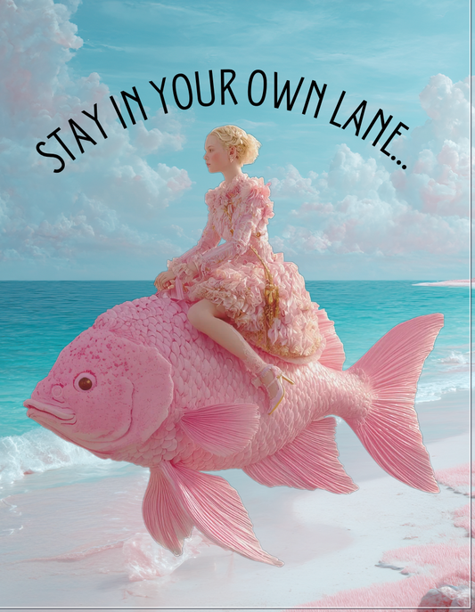 Stay In Your Own Lane T-Shirt (Basic) - Indigo Blue *Final Sale*