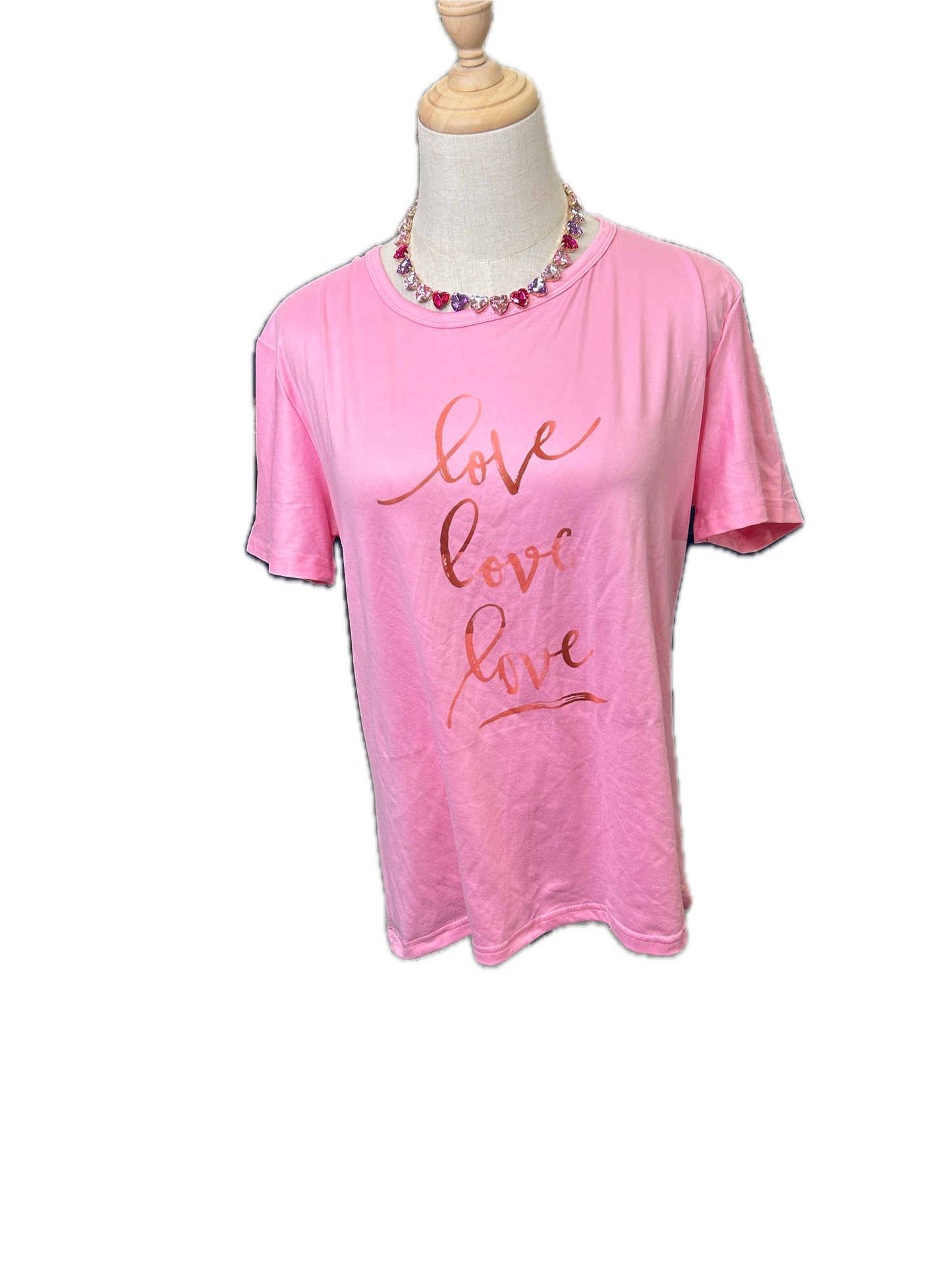 Short Sleeve Love Shirt (Pink)