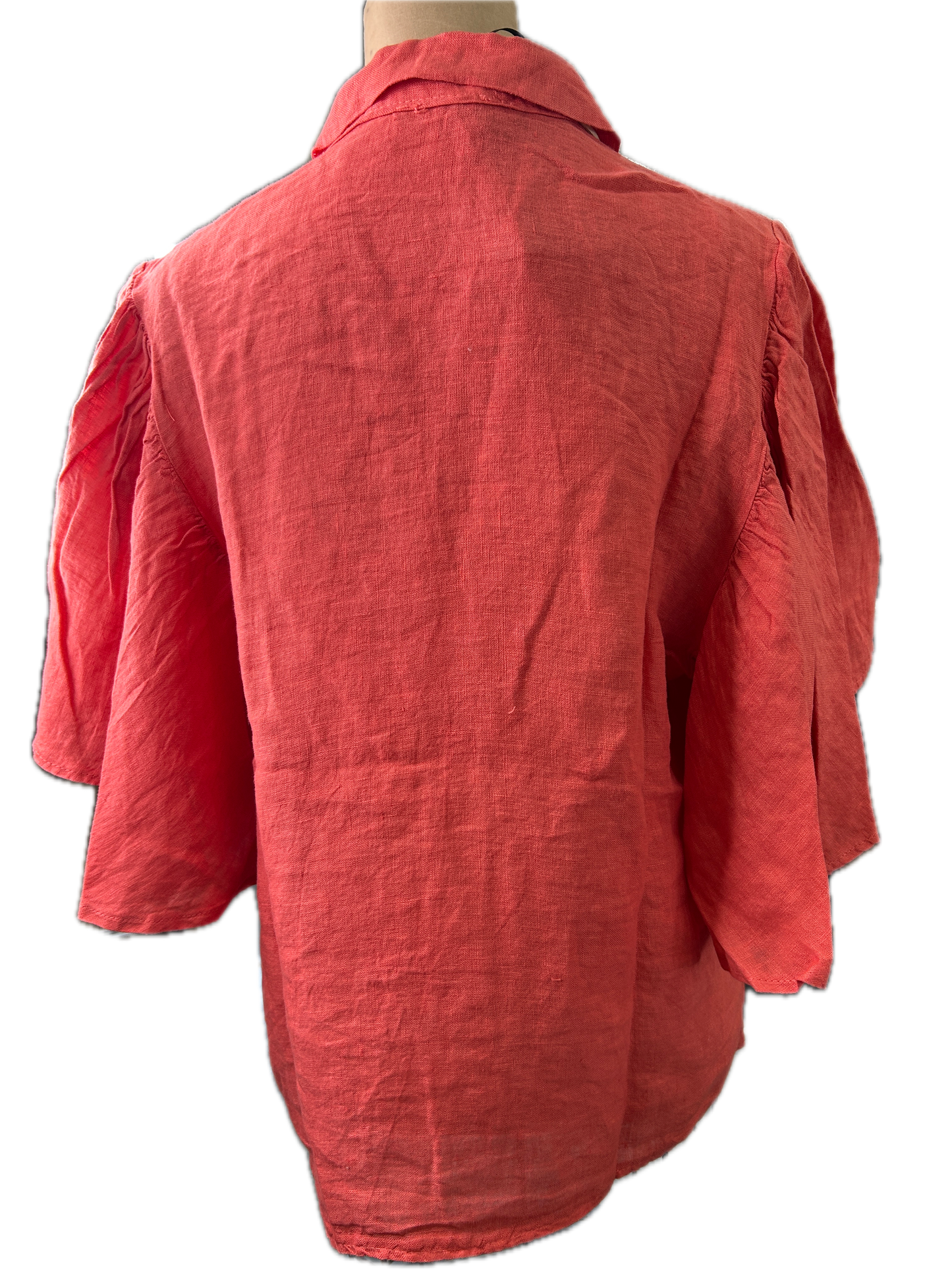 Linen Top - (Coral) *Final Sale*