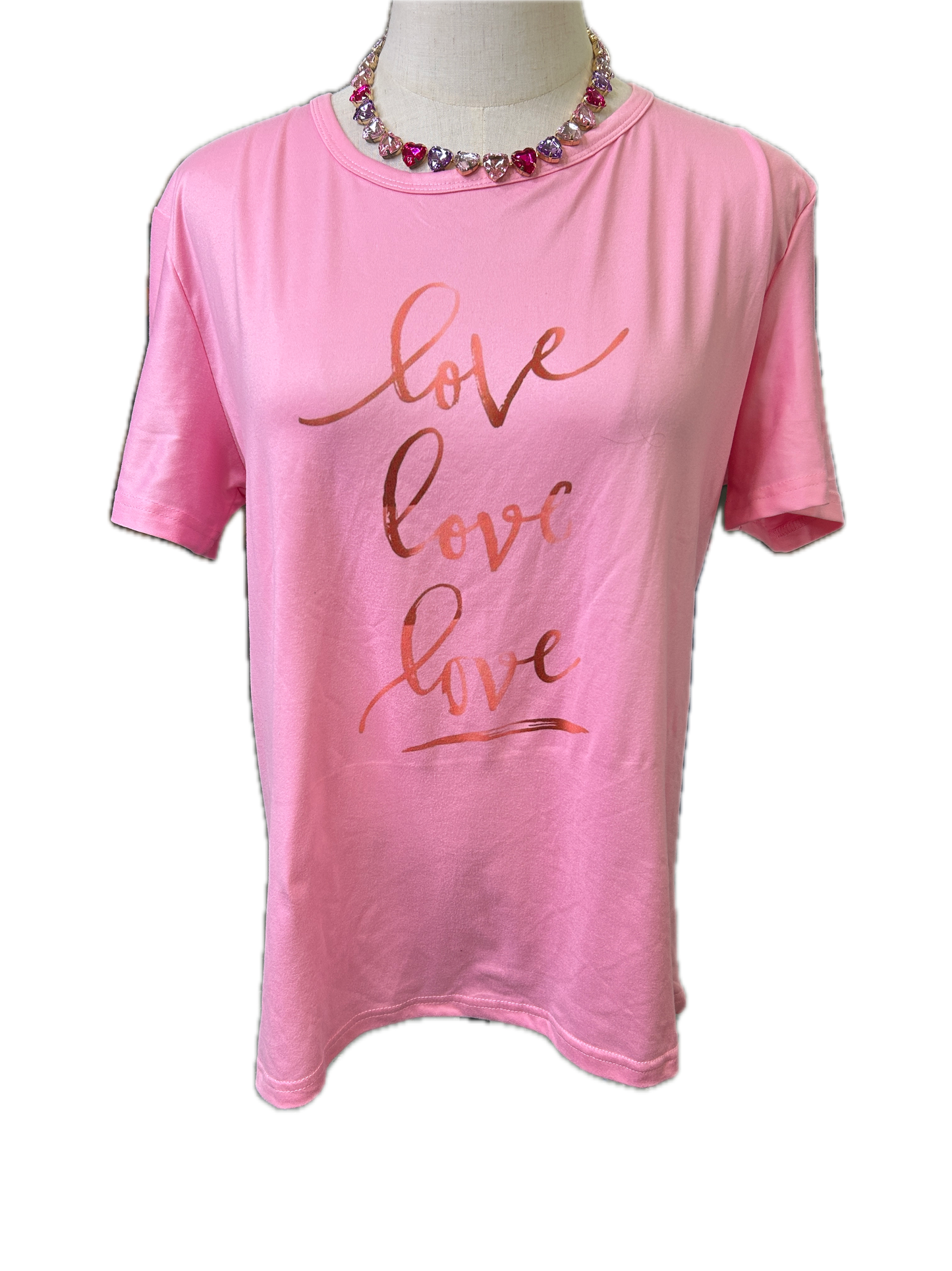 Short Sleeve Love Shirt (Pink)
