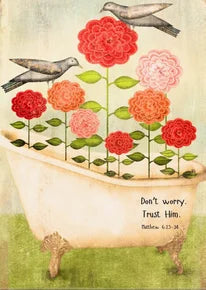 Don't Worry Trust Him T-Shirt (Side Wing) - Indigo Blue *Final Sale*