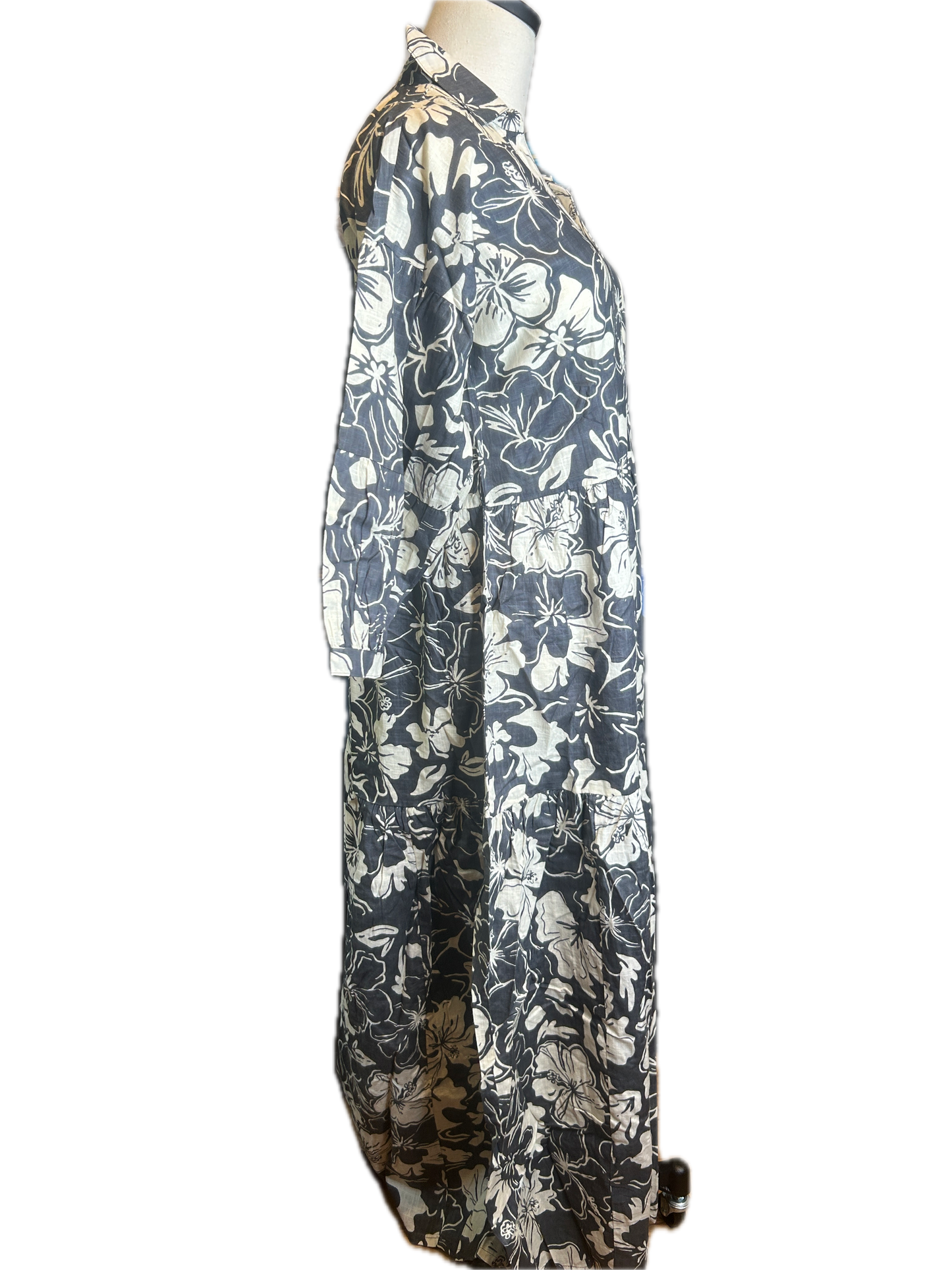 Dolma- Elise Floral Maxi Dress (Black and White) *Final Sale*