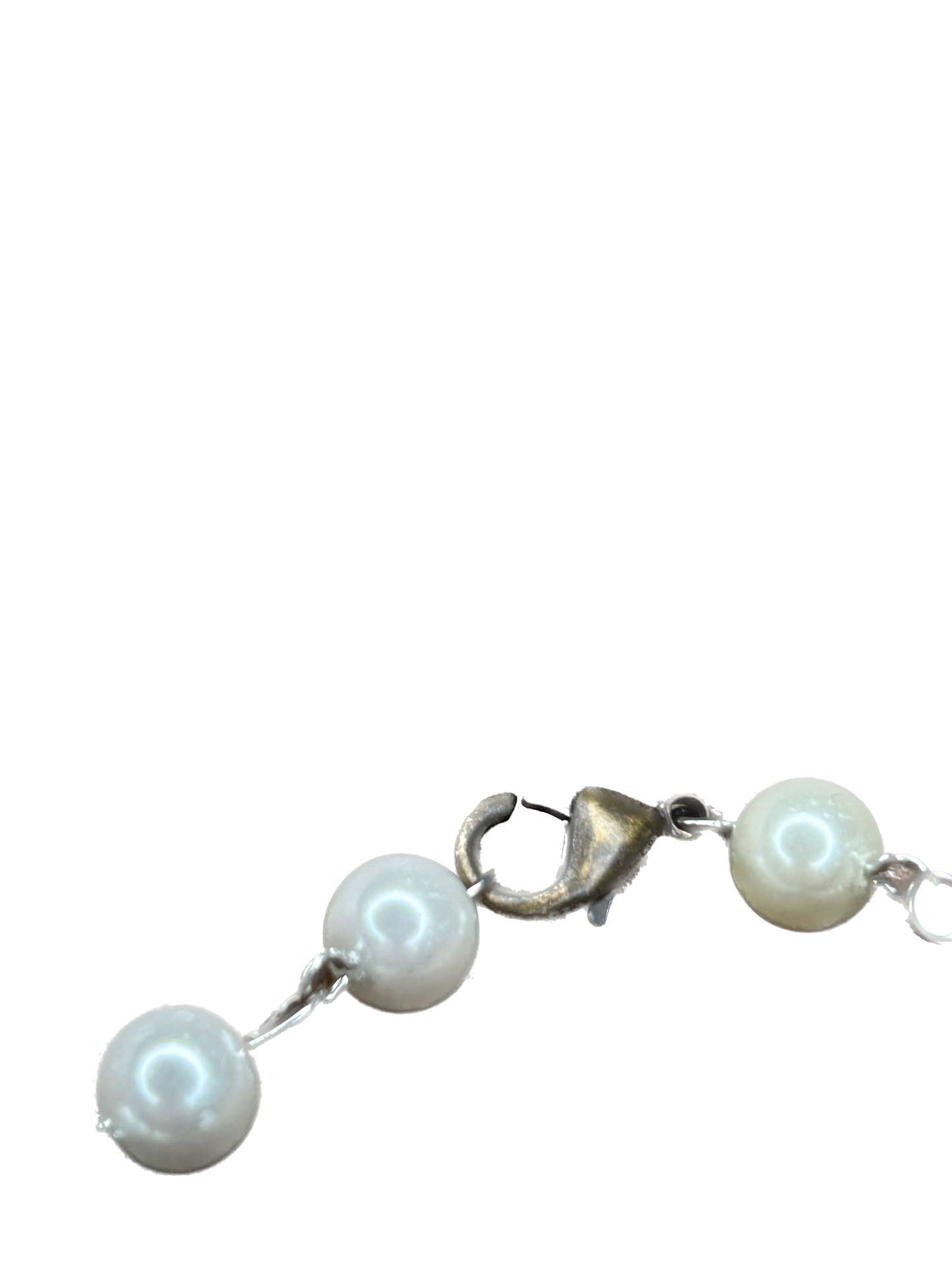 German Silver Jade Cluster Necklace B
