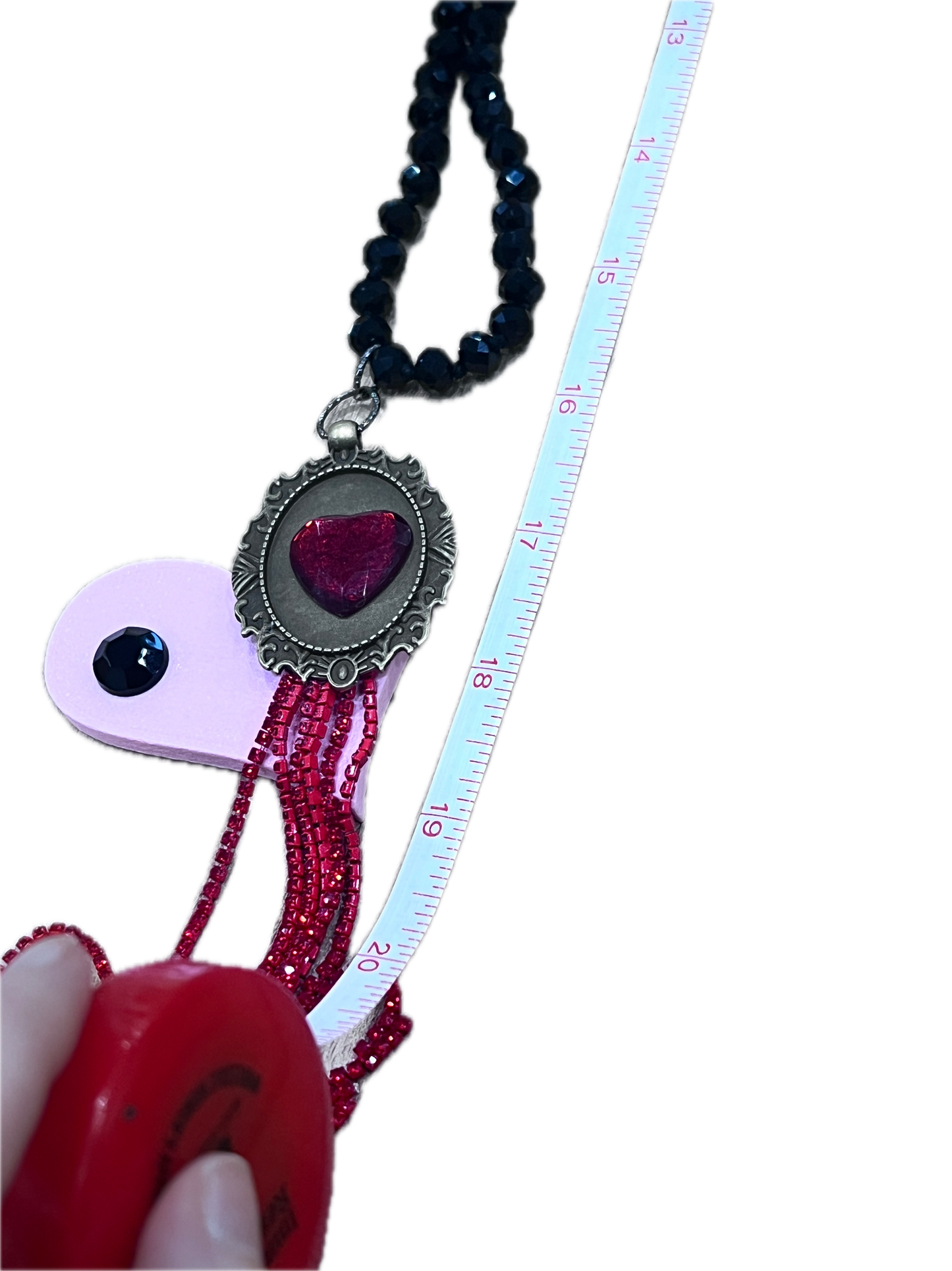 Rakel J Creations- Heart to Heart Necklace (LIGHT PINK)