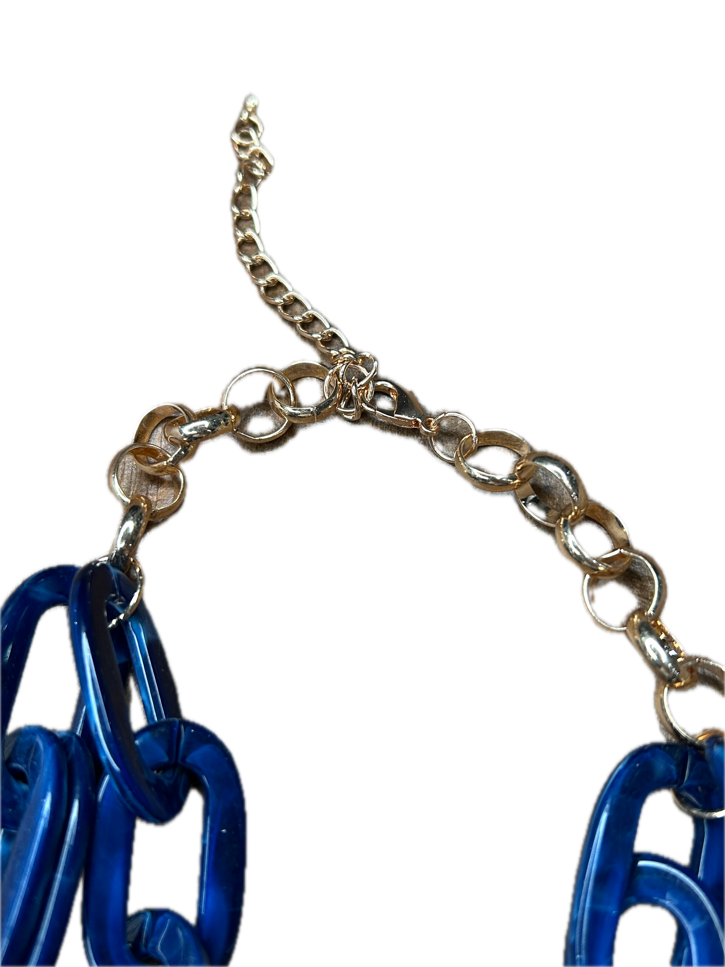 Blue Marbled Chain Necklace