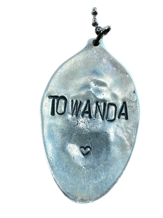 SALE Long Towanda Metal Spoon Necklace