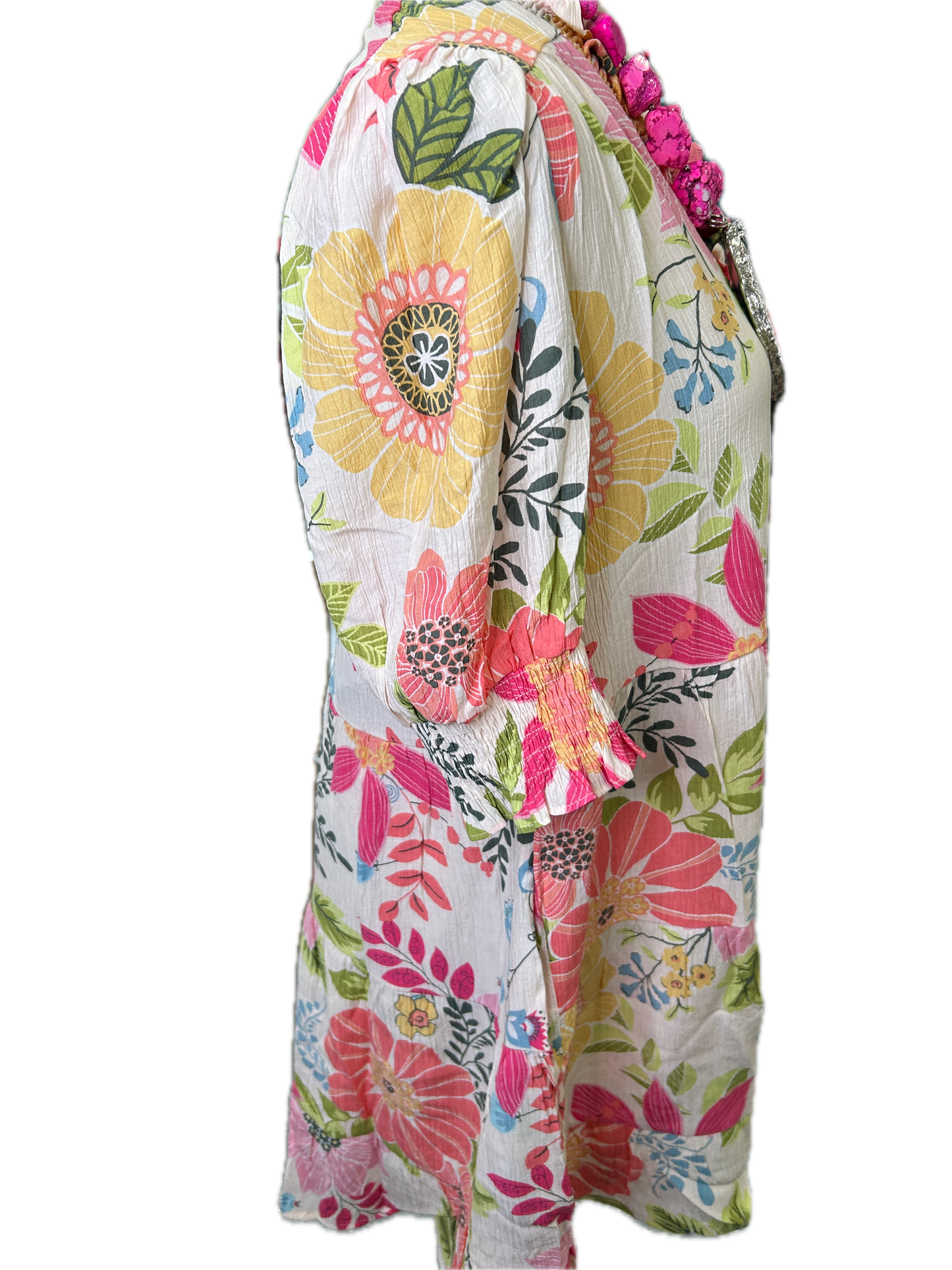 Easel- Peach Blossom Dress (Natural) *Final Sale*