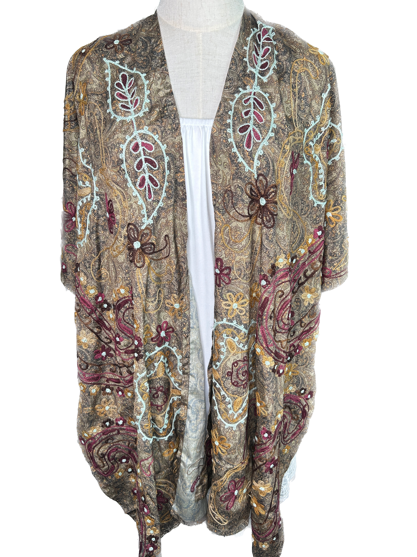 Madeline Embroidered Overlay (Olive)