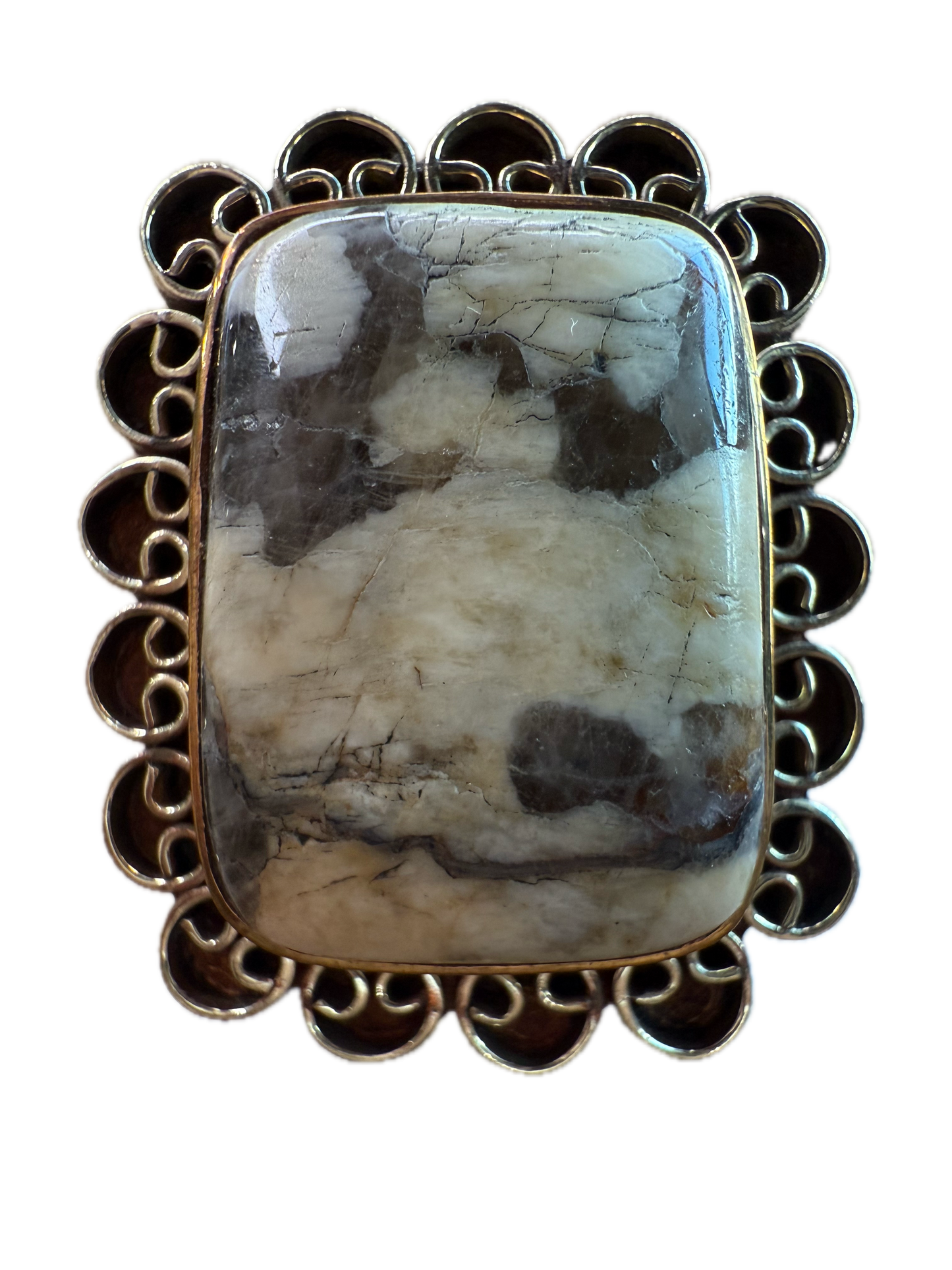 German Silver Outback Jasper Ring