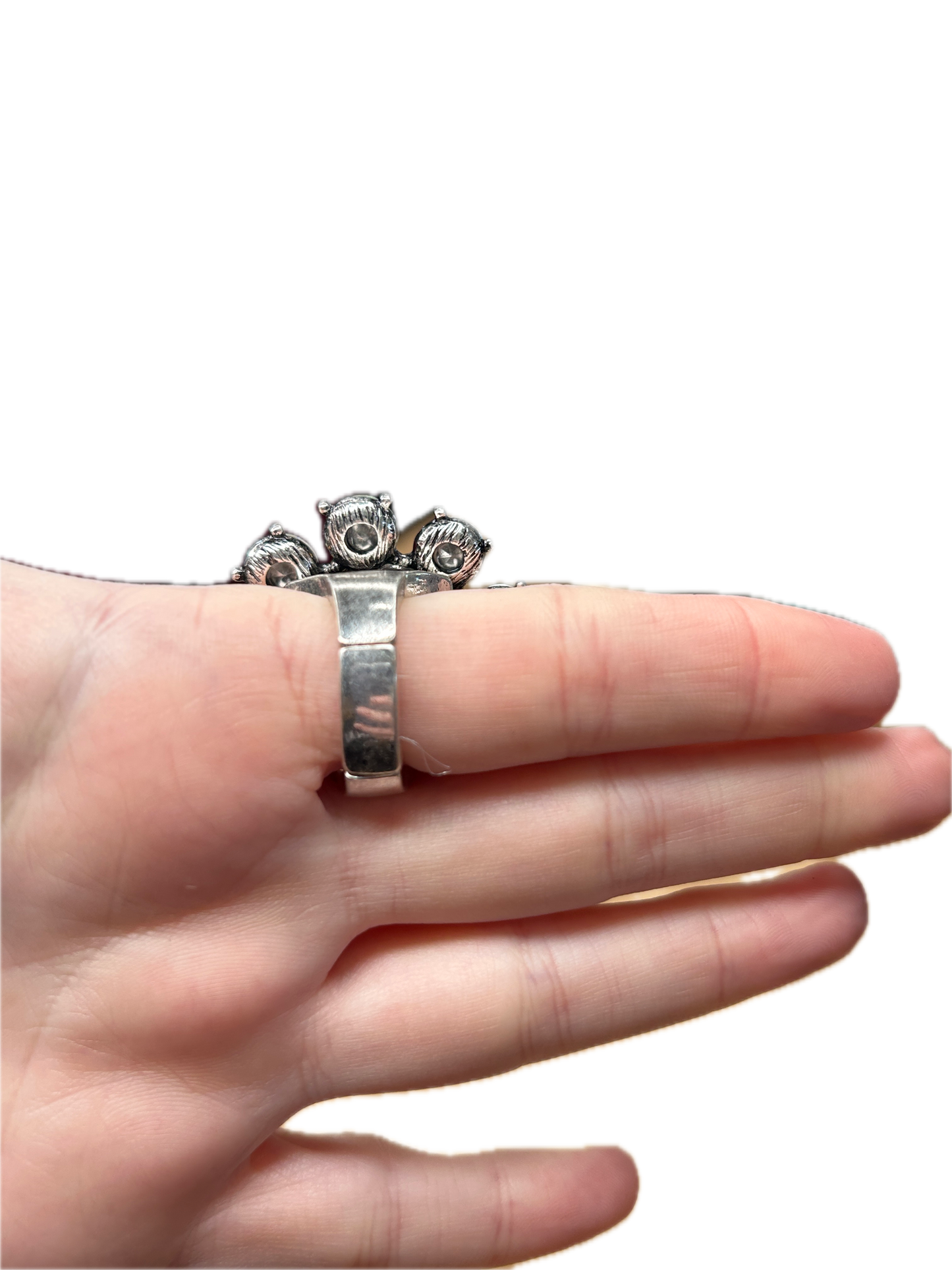 Pink and Rhinestone Stretch Ring