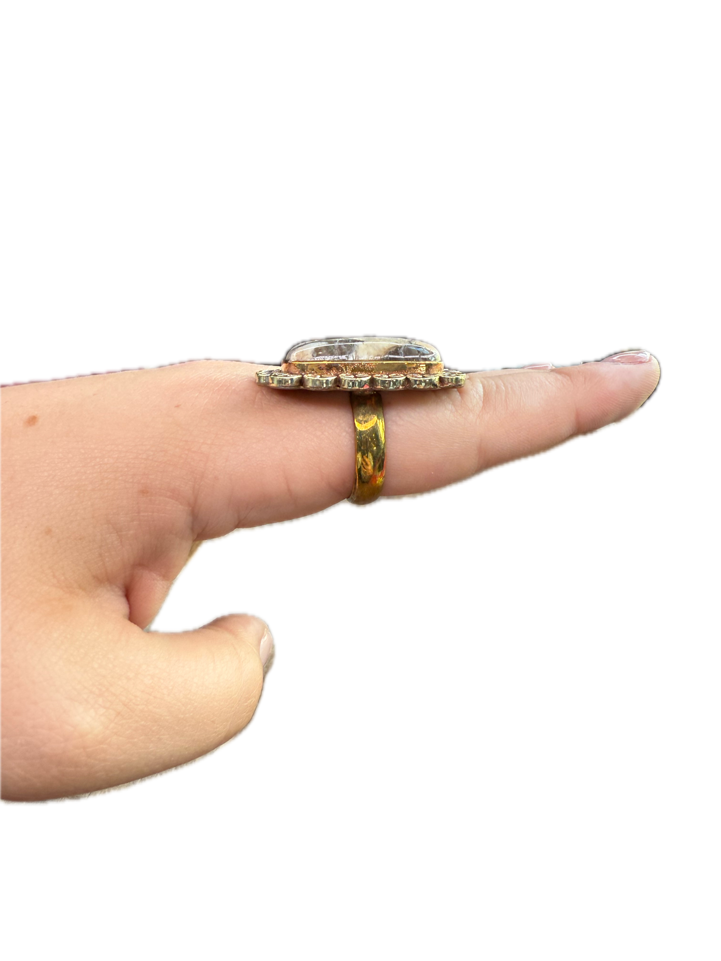 German Silver Outback Jasper Ring