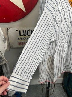 FINAL SALE! Paper Lace- Sheer Striped Overlay (White Stripe)