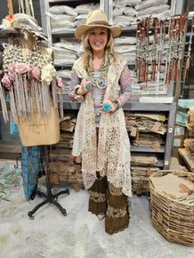 A Rare Bird - Morning Dove Lace Duster *Final Sale* (Crochet)