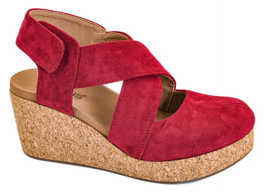 SALE Corkys Footwear- Case Closed Wedges (Dark Red)