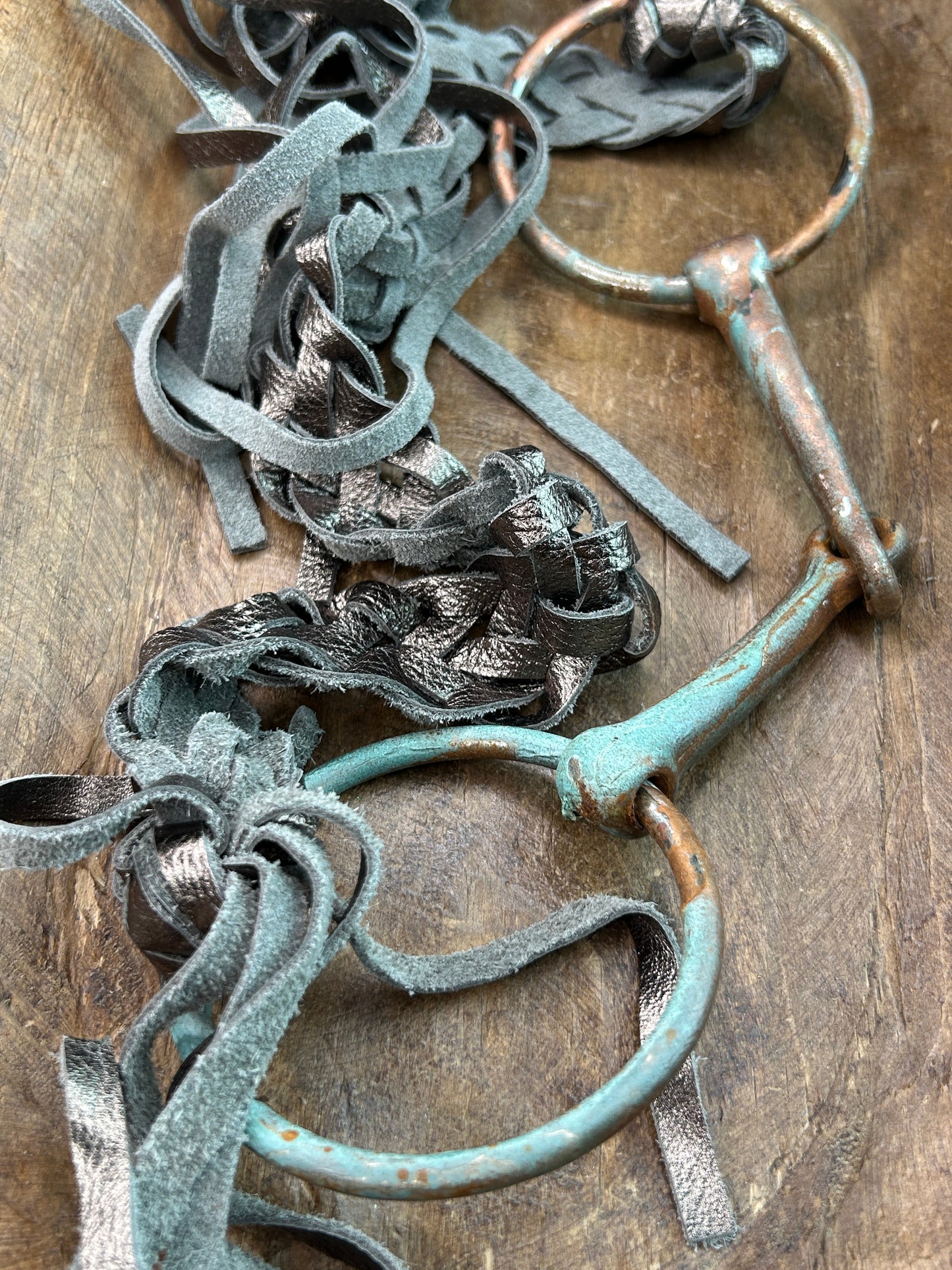 Rare Bird- Braided Leather Belt (Silver)