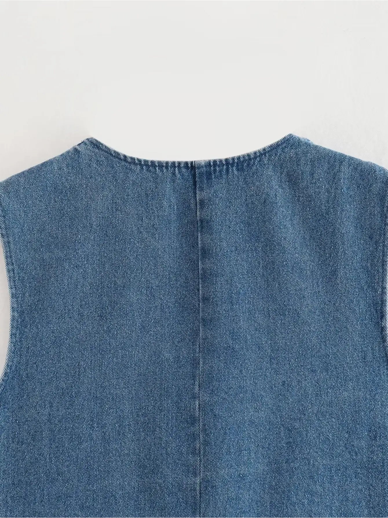 Denim V-Neck Vest *Final Sale*