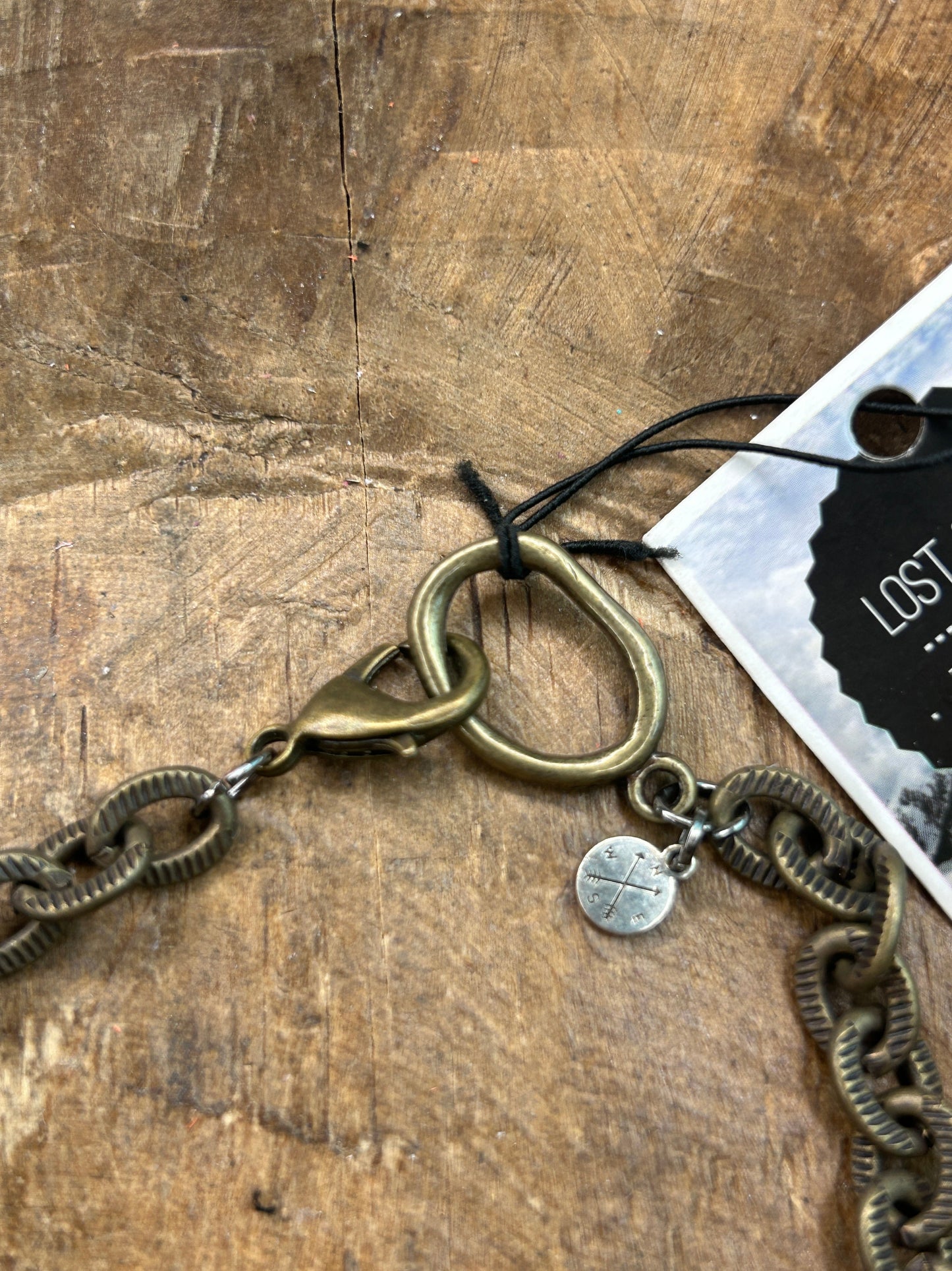 Lost & Found- Silver and Gold Heart Cross Necklace