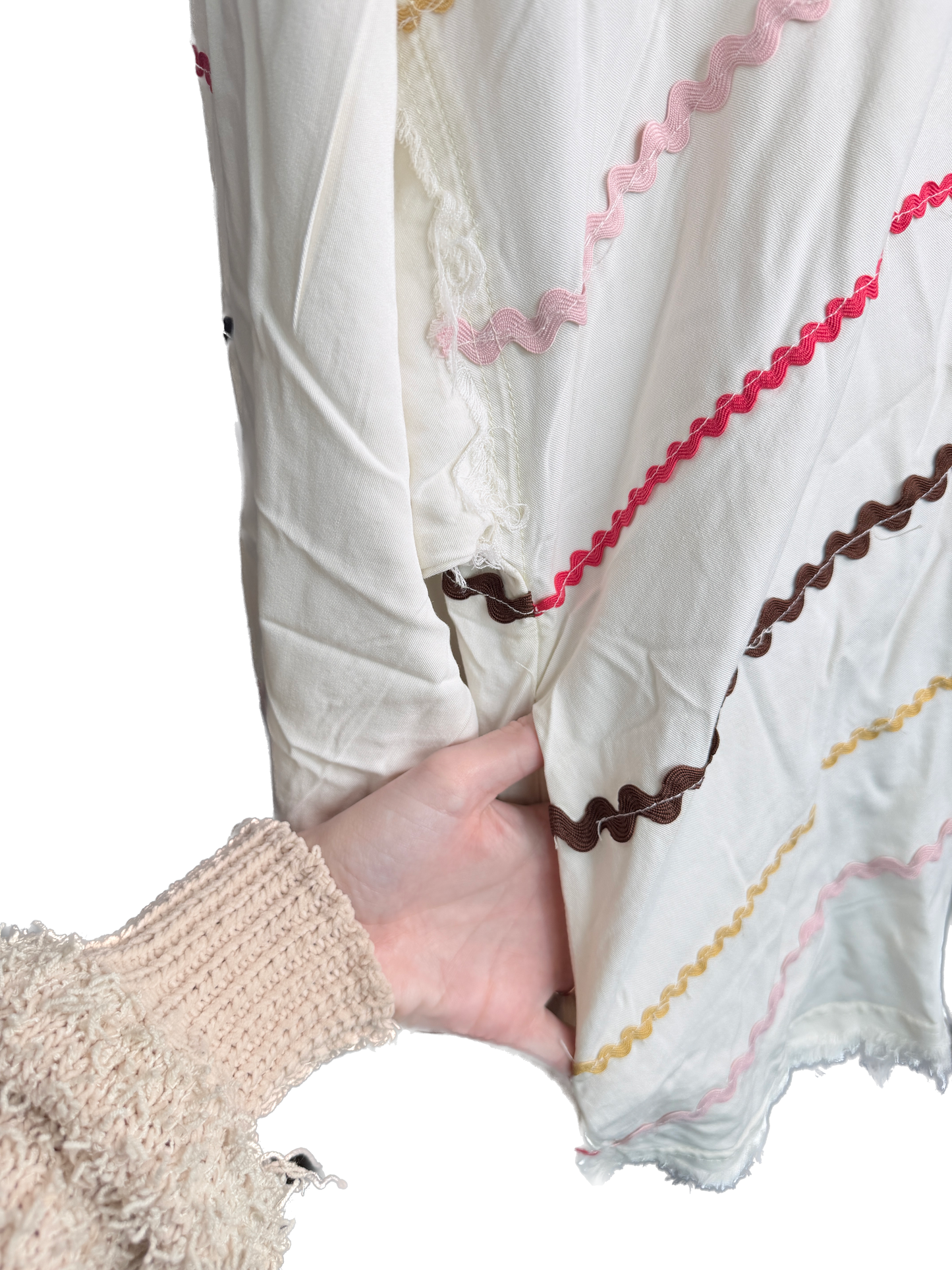 SALE Oli & Hali- Washed Ric Rac Stripe Shirt (Cream) *Final Sale*