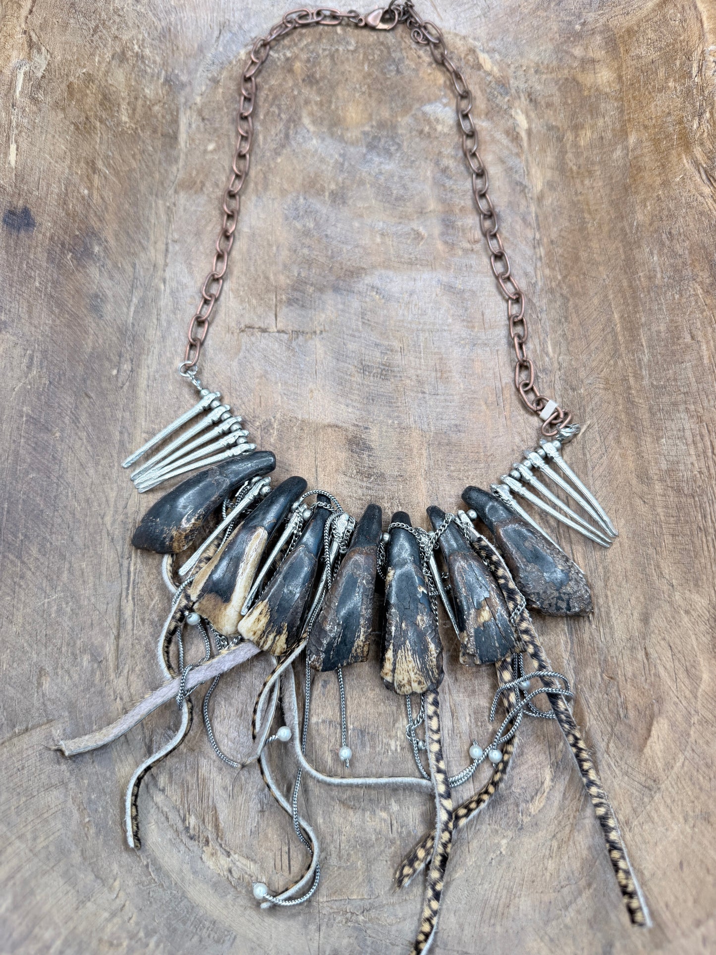 A Rare Bird- Buffalo Tooth Charm Necklace