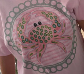 Pink Crab T-Shirt (Basic) - Indigo Blue *Final Sale*