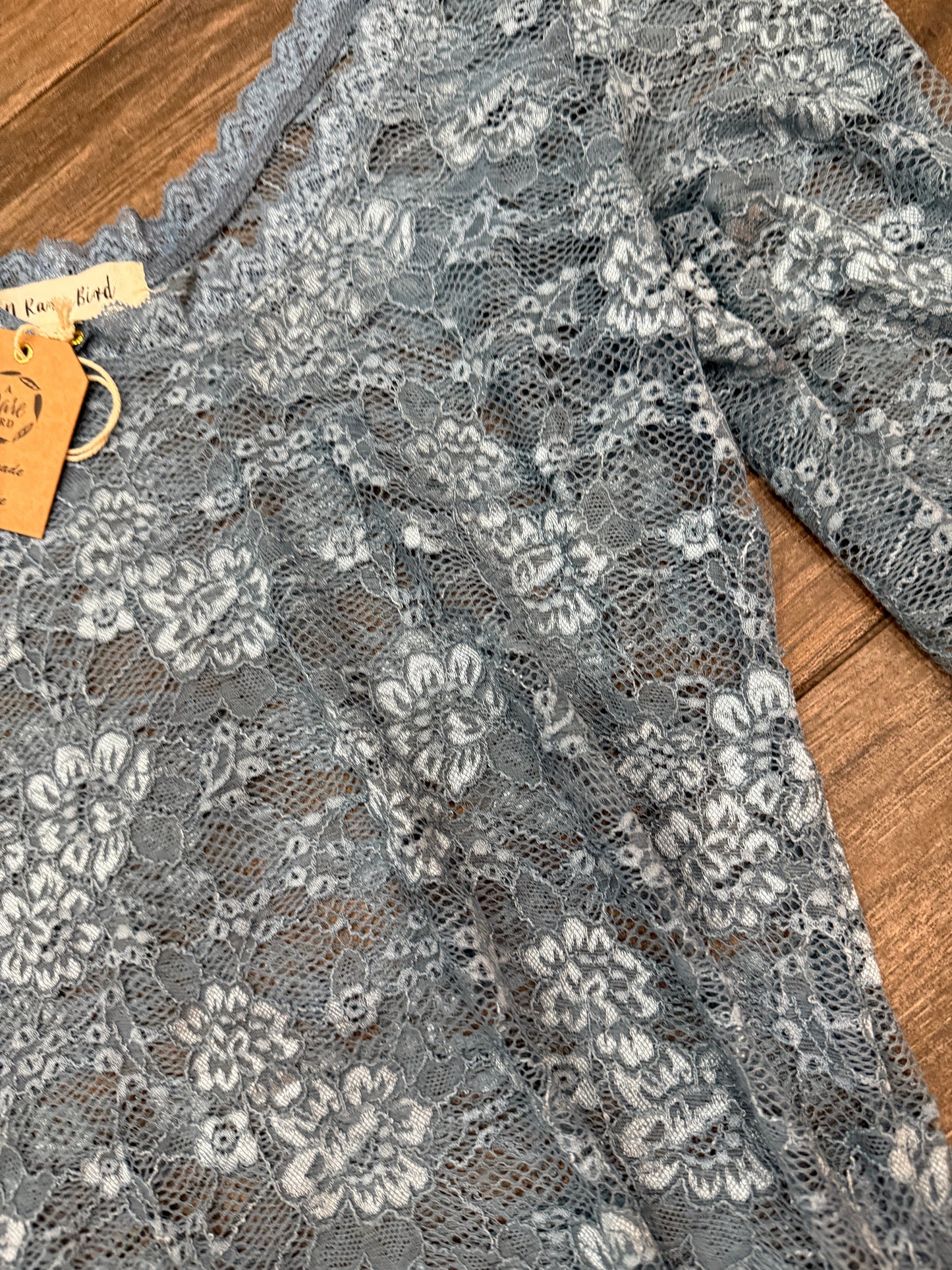 Rare Bird- Lace Layer Shirt DENIM