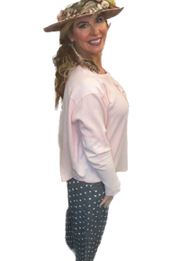Oddi- High-rise Denim Polka Dot Bow-tied Pants (Denim)