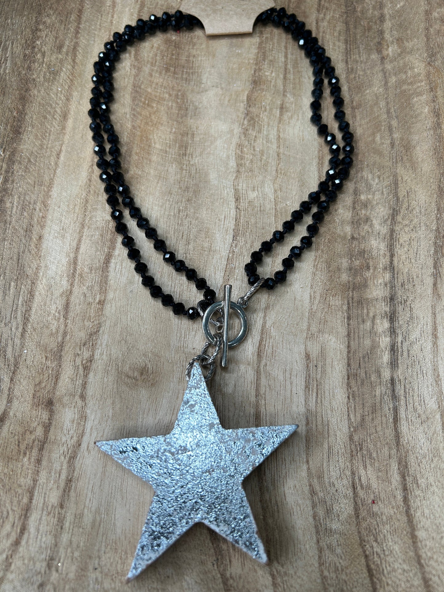 Sandra Ling- Silver Star Necklace