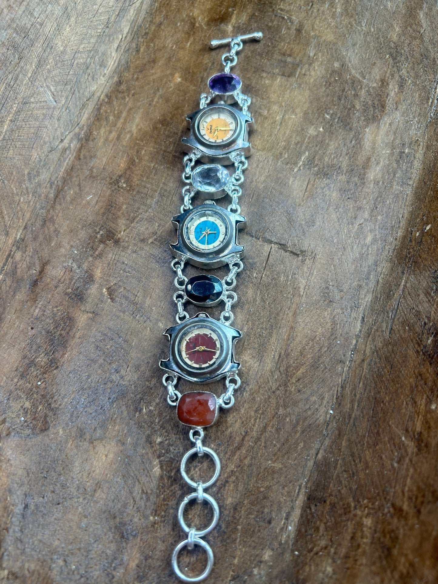 German Silver Vintage Watch Tray Bracelet DD