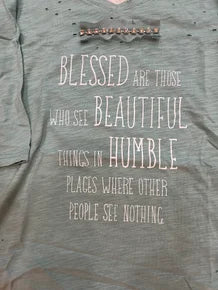 A Rare Bird - Blessed 3/4 Length Sleeve Shirt