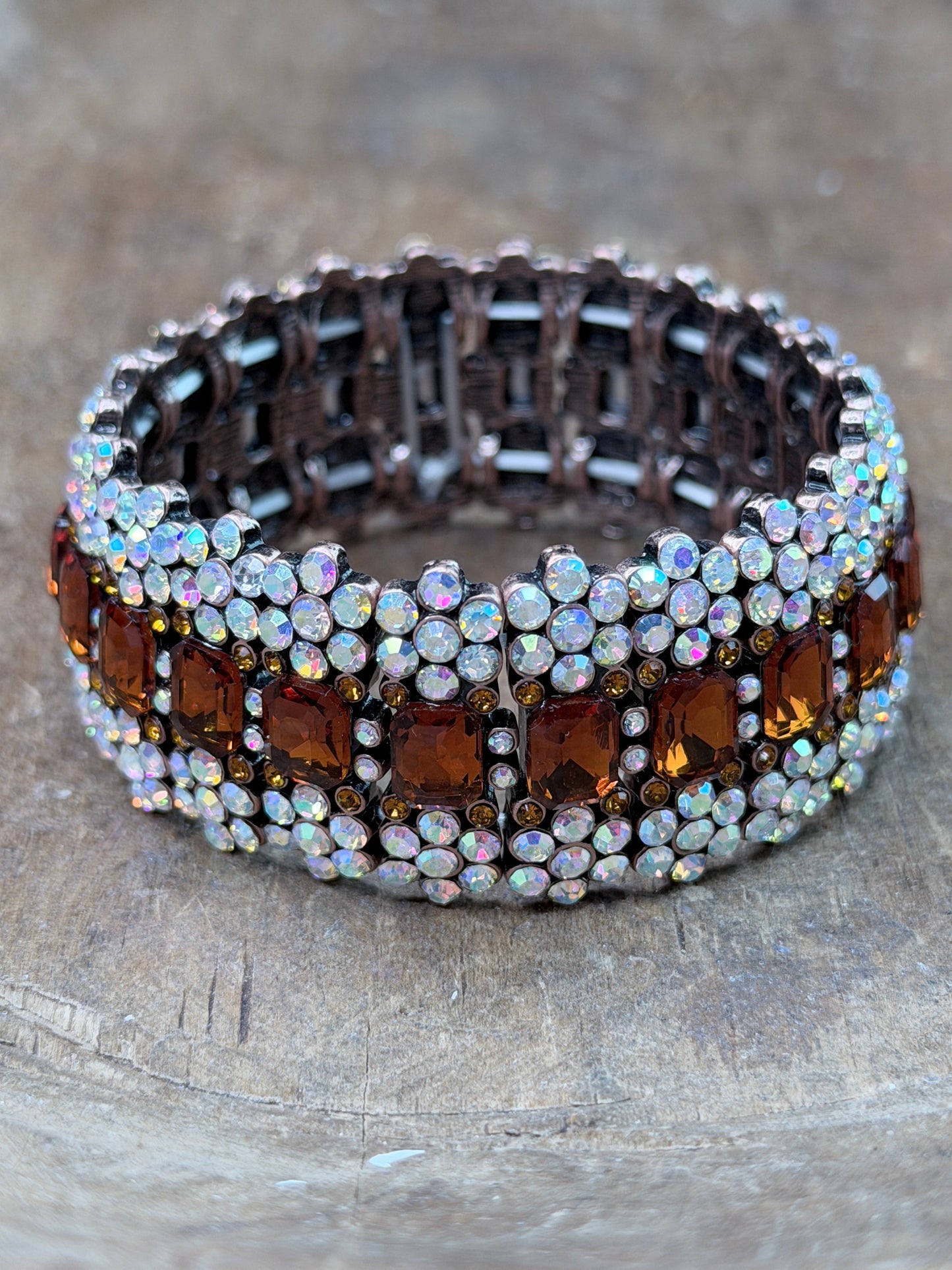 A Rare Bird- Mama's Brooch Rhinestone Braclet
