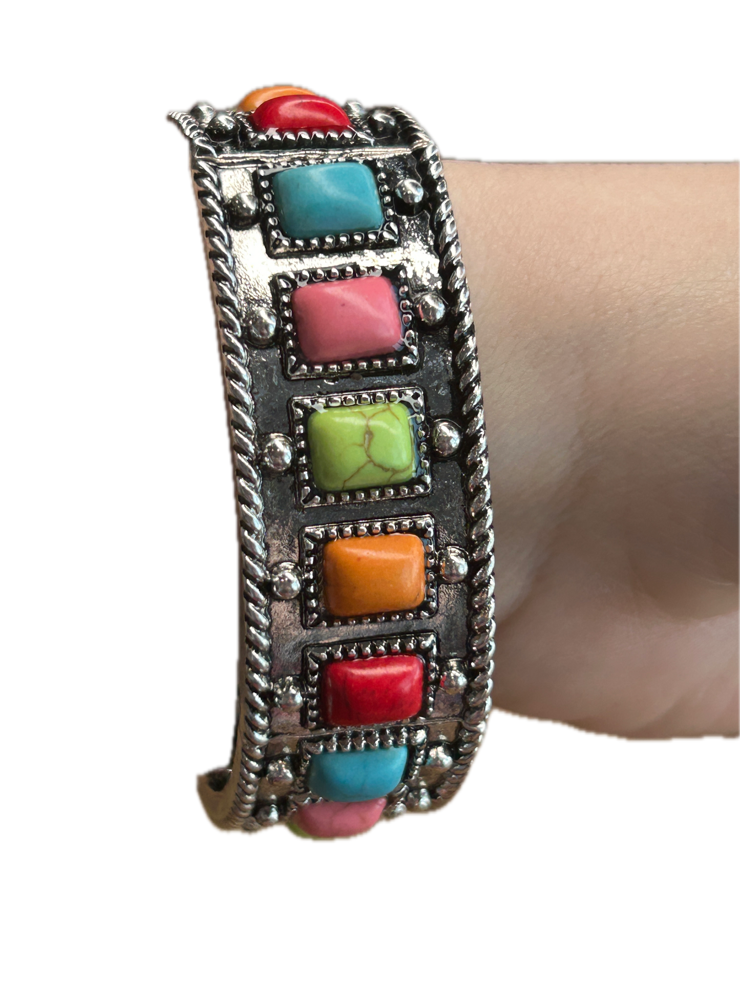 Multi Stone Stretch Bracelet