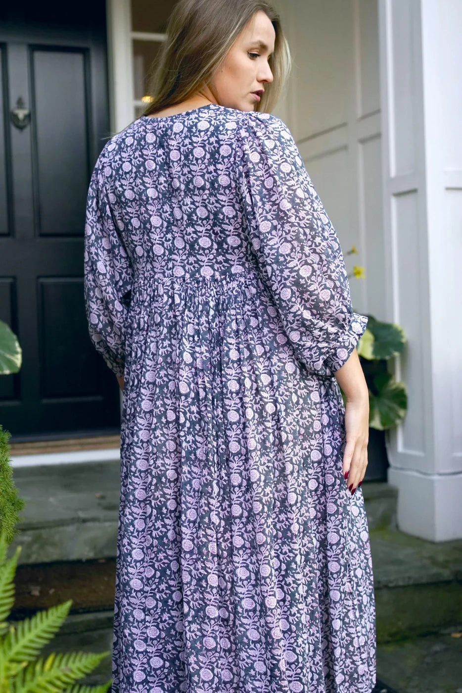 Dolma- Mylah Print Midi Dress (Olive) *Final Sale*