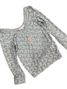 SALE Rare Bird- Lace Layer Shirt Sage