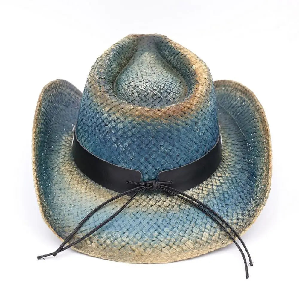 Woven Vintage USA Cowboy Hat (Blue)