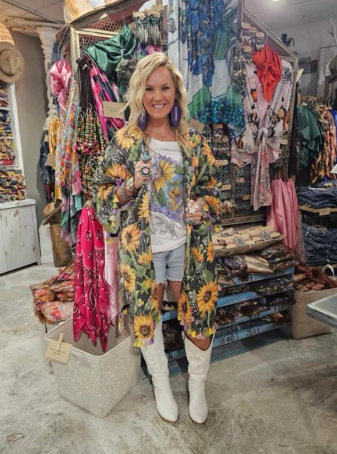FINAL SALE Rare Bird- Kimono (Sunflower) *Final Sale*