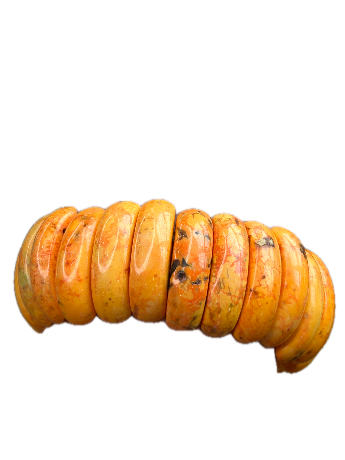 Orange Howlite Stretch Bracelet