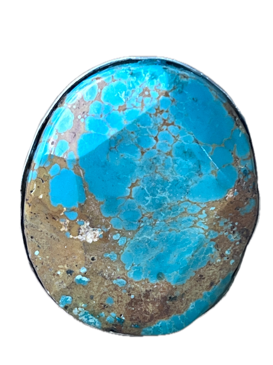 SALE German Silver Earthy Turquoise Ring