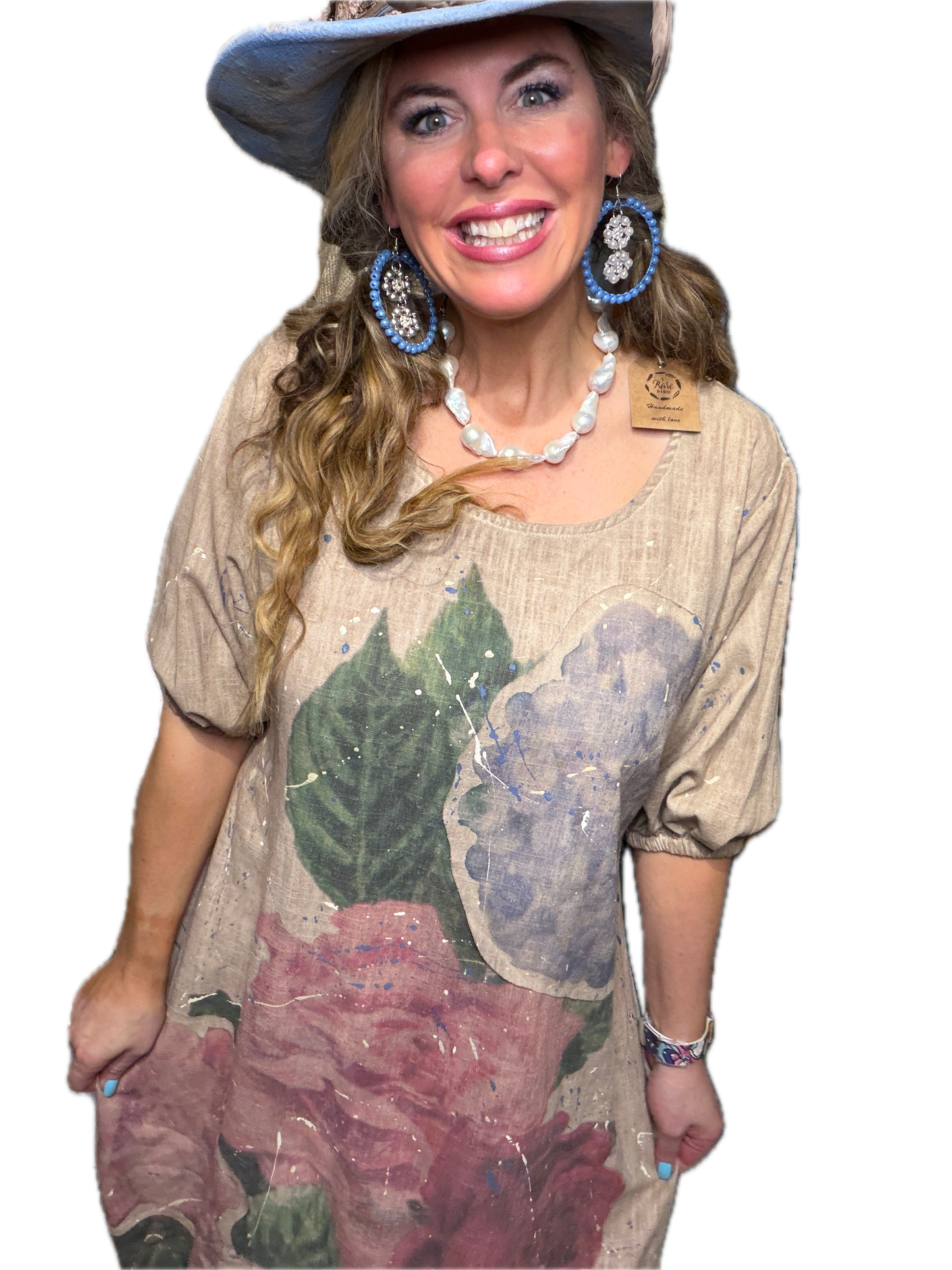 A Rare Bird- Linen Rose Dress