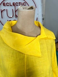 FINAL SALE!! BA- Linen Collared Shirt (Yellow)