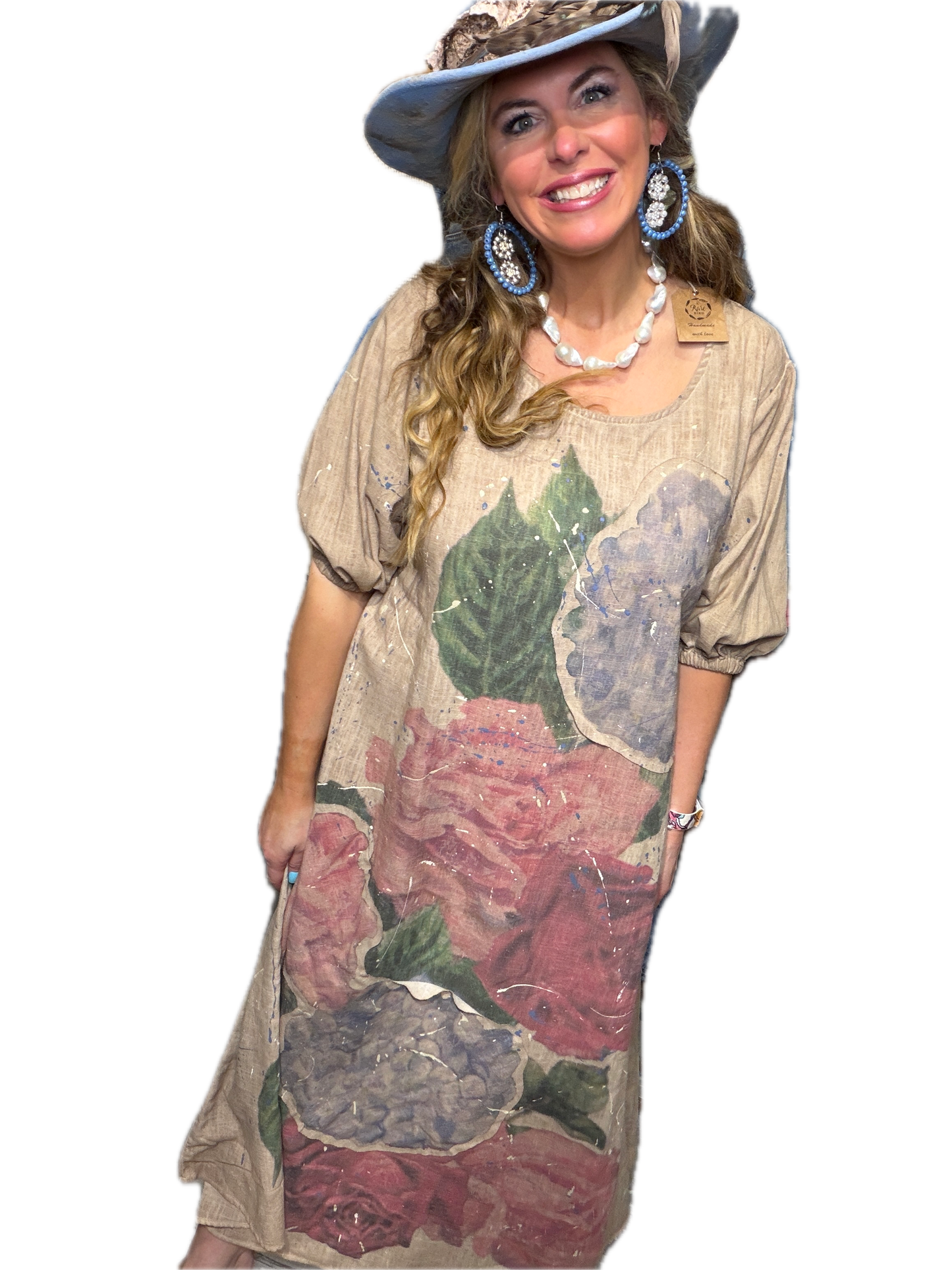 A Rare Bird- Linen Rose Dress