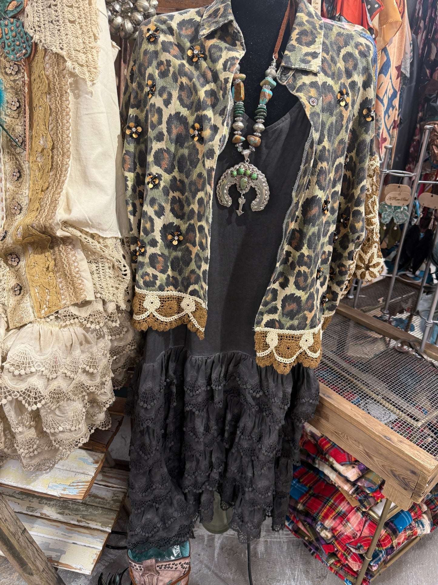 A Rare Bird- Vintage Slip Dress (Black)  (Pre Order)